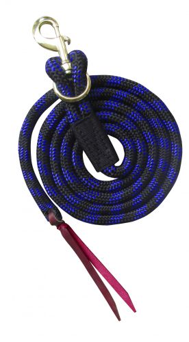 Showman  8' nylon pro braid lead rope with removable brass snap #6